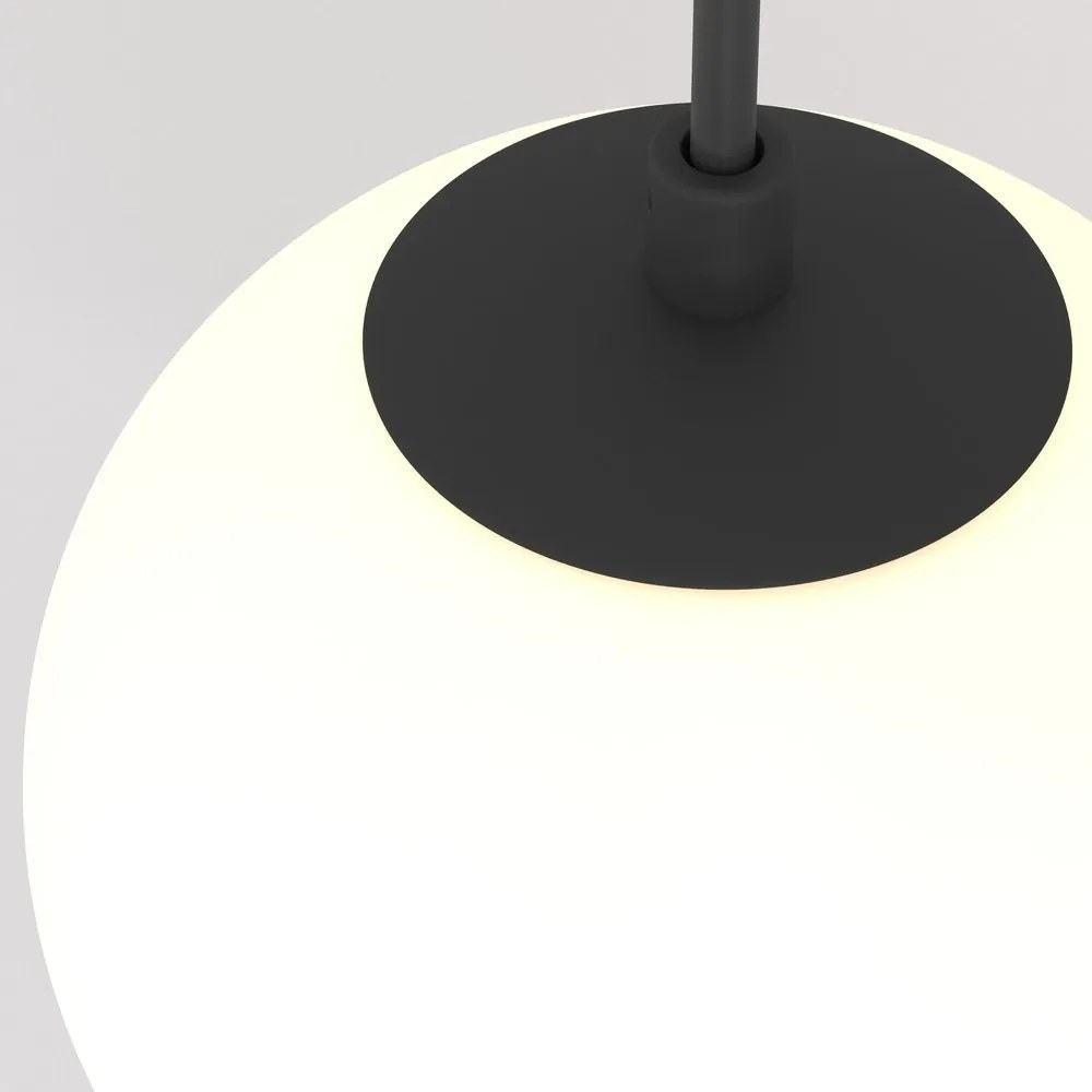 Pendul LED design tehnic Luna negru, 4000K