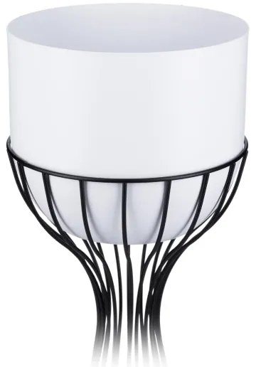 Ghiveci metalic de flori LOFT 68x20 cm negru/alb