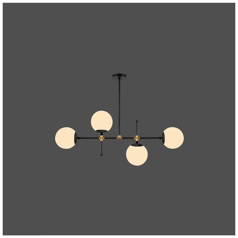 Lustră Squid Lighting Kruva, înălțime 57 cm, negru
