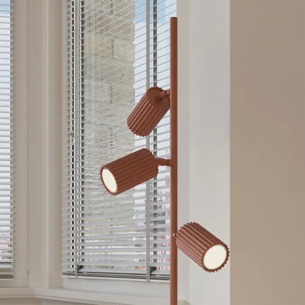 Sollux SL.2024 - Lampadar KARBON 3xGU10/10W/230V portocaliu