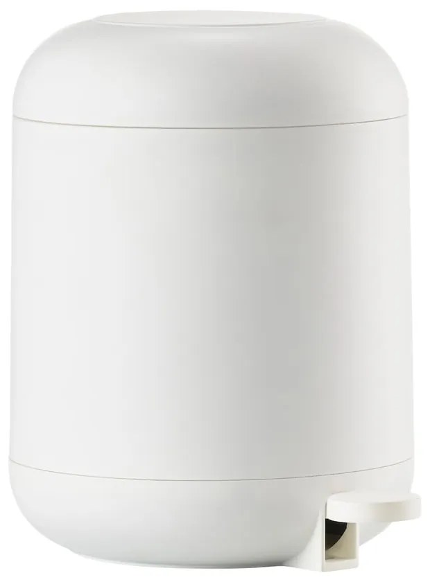 Coș de gunoi alb cu pedală din plastic 4 l Sensu – Zone