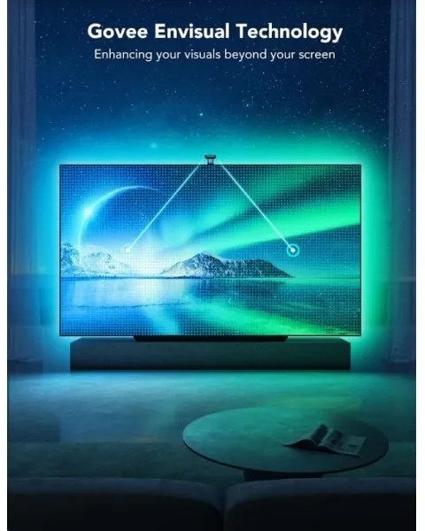 Govee DreamView T2 DUAL TV 55-65" SMART LED retroiluminare RGBIC Wi-Fi + telecomandă