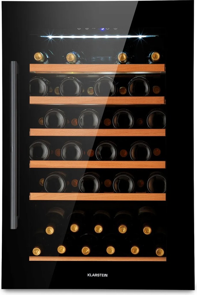 Klarstein Vinsider 52 Built-In Uno, frigider pentru vin încorporat, 52 sticle, 137 litri, oțel inoxidabil