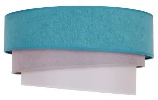 Lustră pe cablu Duolla TRIO 1xE27/15W/230V d. 45 cm turcoaz/gri/alb