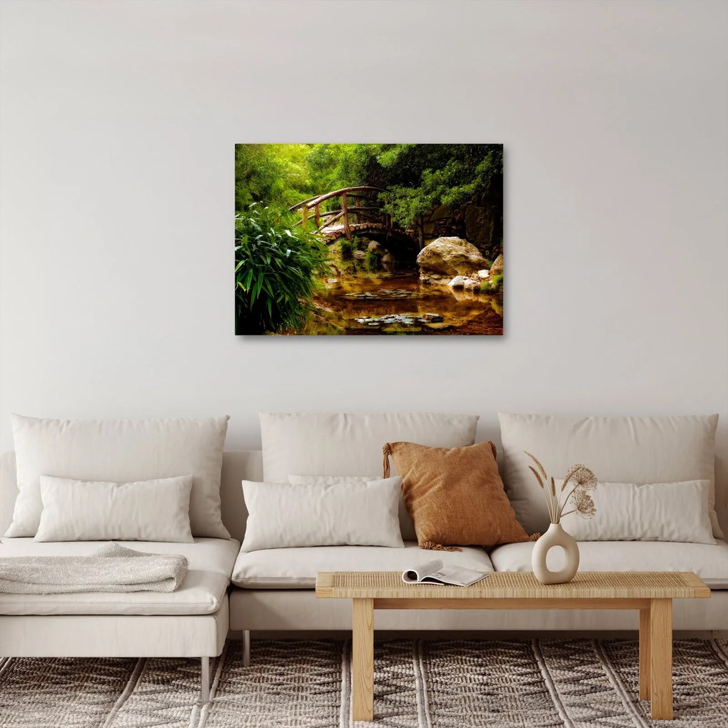 Tablou - Pod prin râu (70x50 cm)