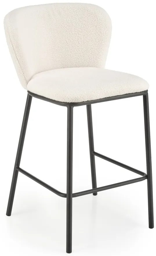Scaun de bar plusat H119 crem