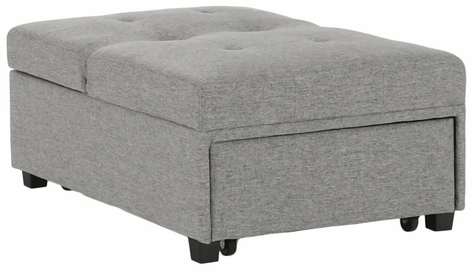 Fotoliu extensibil, material textil gri deschis, OKSIN