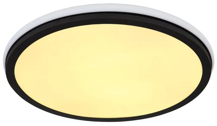 Plafoniera LED RGB cu telecomanda design modern Jaxxi negru 45cm
