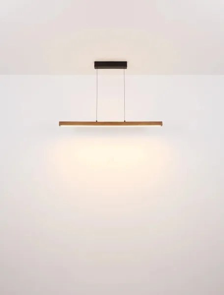 Globo 17015 - Lustra OLIVUS suspendată pe cablu, LED reglabil cu comutare tactilă/24W/230V 3000K maro