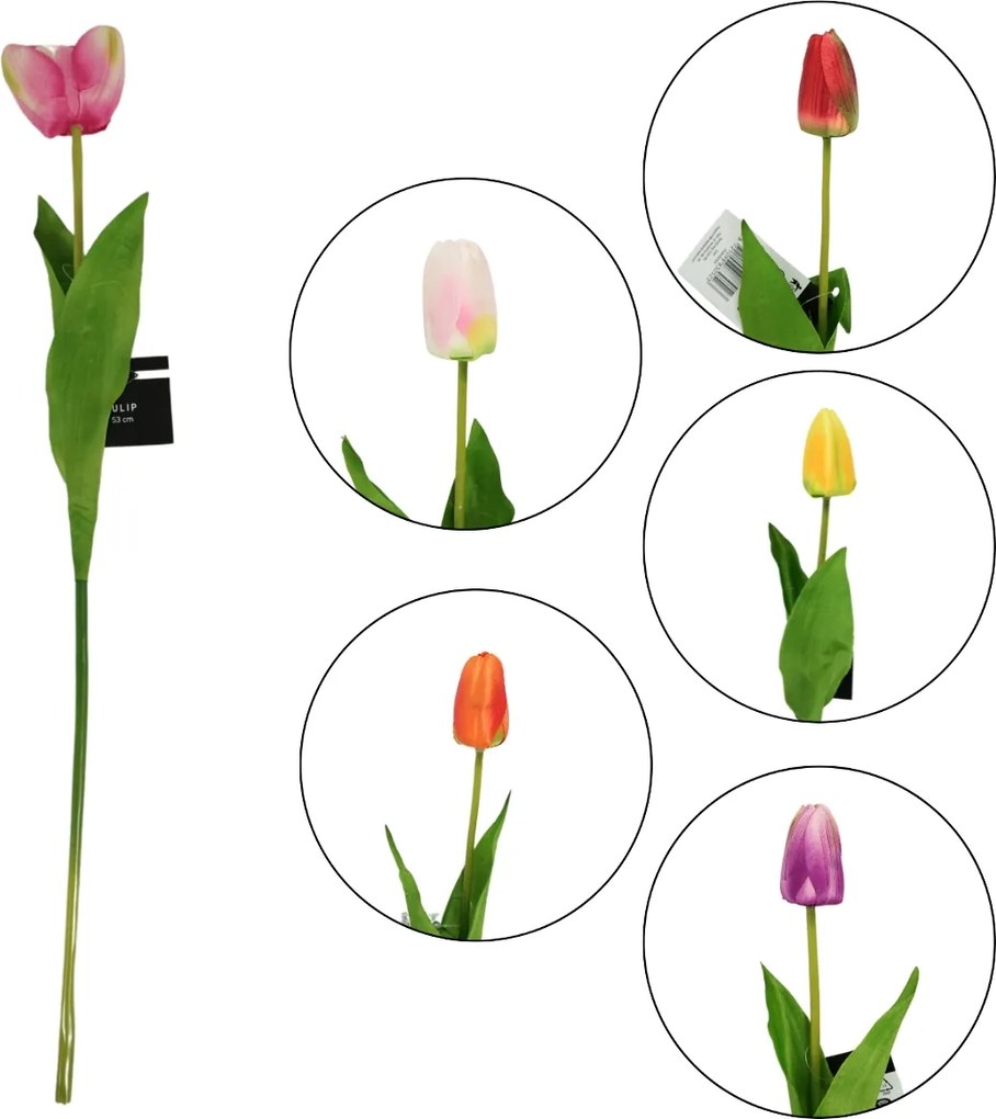 Floare artificiala TULIP 54 cm - mai multe culori Culoare: Roz