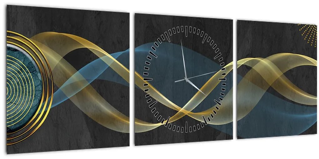 Tablou - Abstract (cu ceas) (90x30 cm)