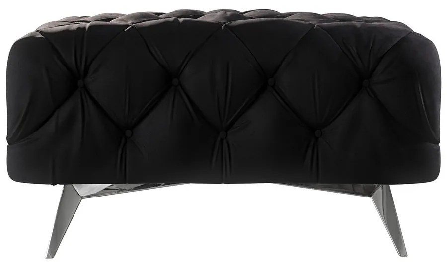 Taburet negru cu tapițerie din catifea Chelsea – Ropez