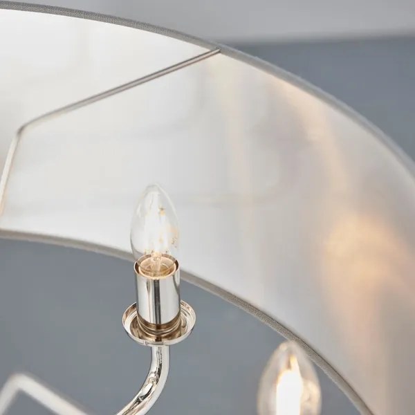 Lustră pe lanț Endon 94415 HIGHCLERE 8xE14/40W/230V gri/crom lucios