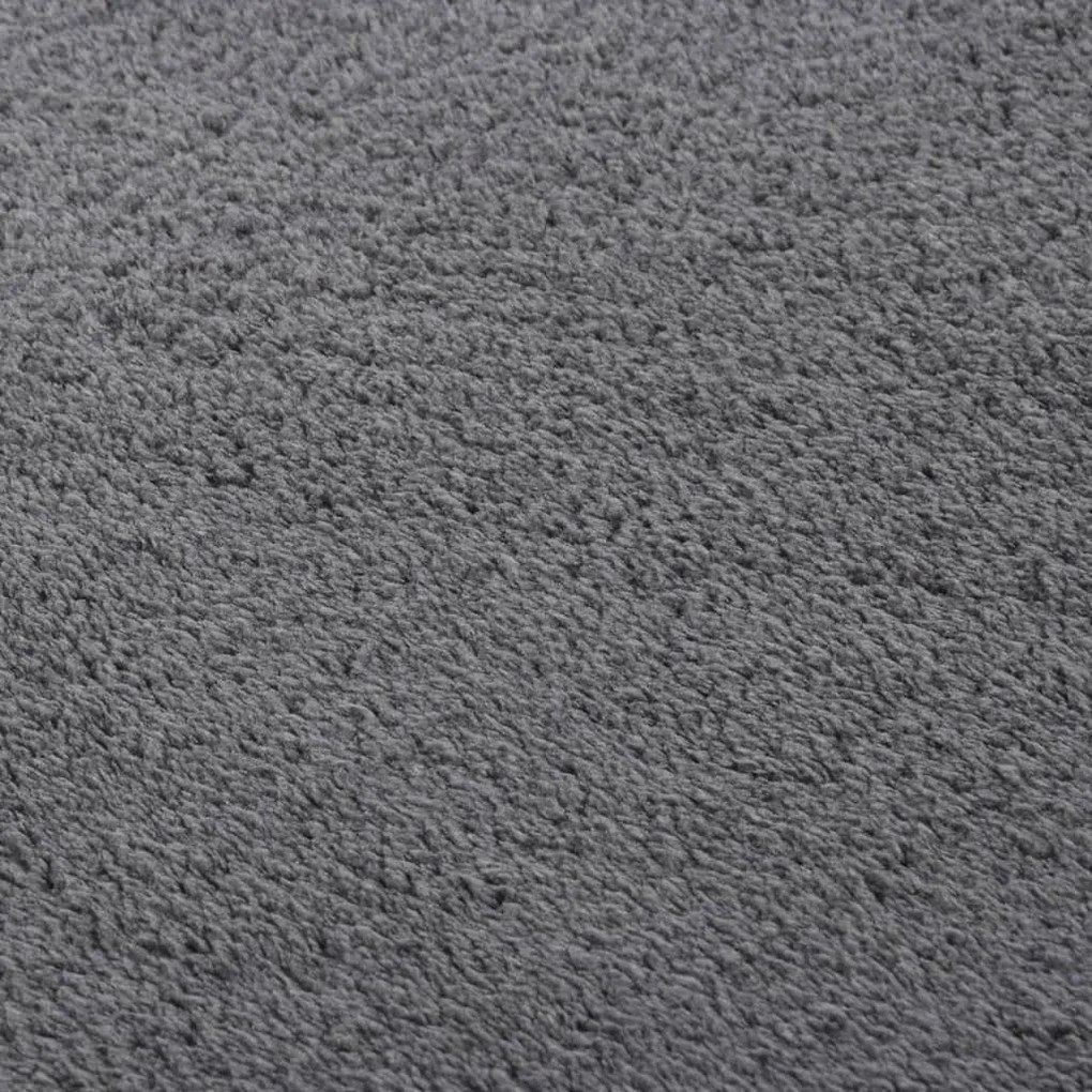 Covor lavabil moale Shaggy 80x150 cm, anti-alunecare, antracit Antracit, 80 x 150 cm