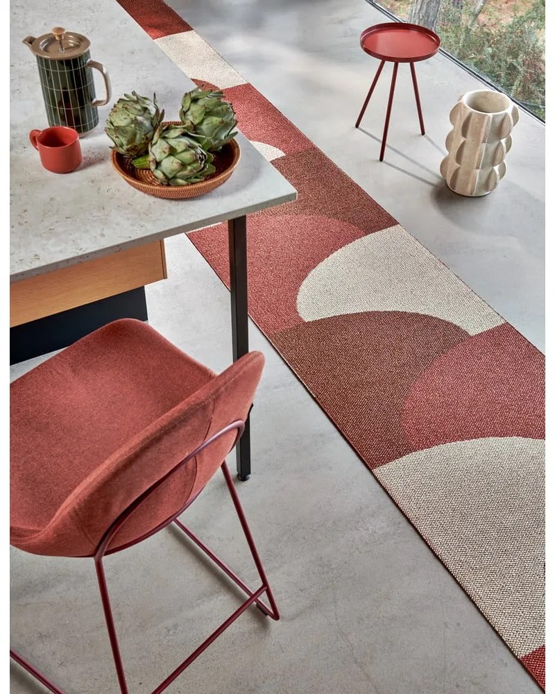 Covor tip traversă pentru interior și exterior cărămiziu 70x180 cm Hill Brick Rust – Pappelina