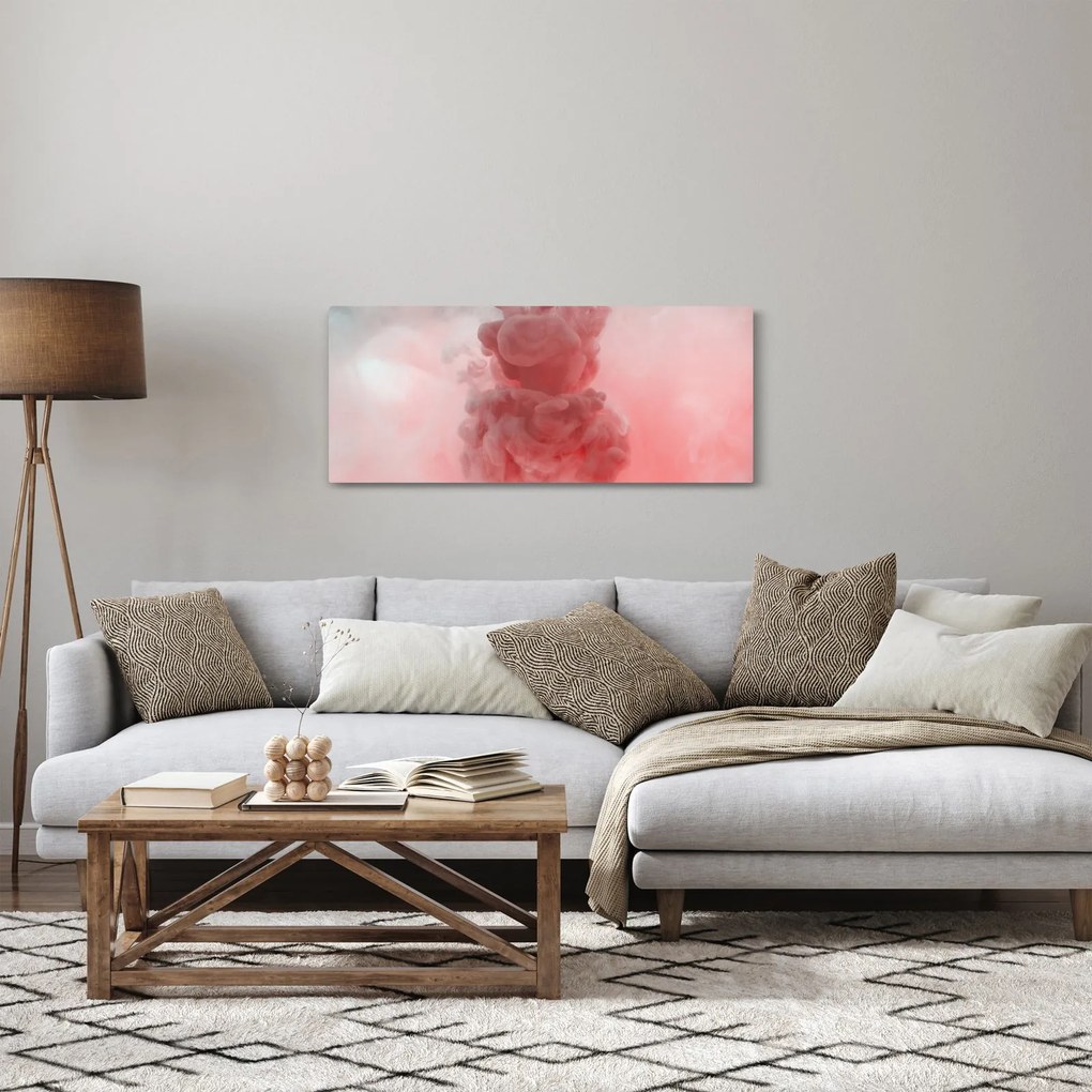 Tablou - Fum roșu (120x50 cm)