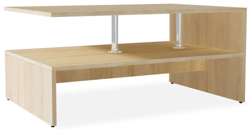 vidaXL Măsuță de cafea, PAL, 90x59x42 cm, culoarea stejarului