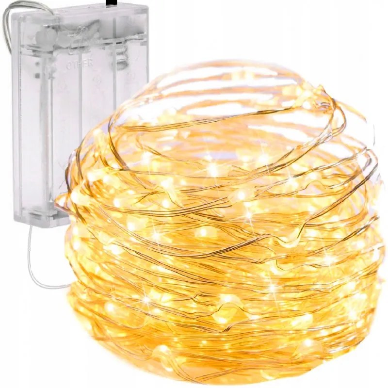 Lant luminos de Craciun 50 LED-uri, alb cald