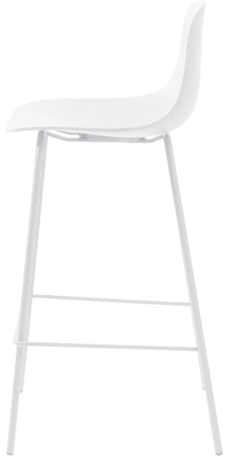 Scaun de bar alb din plastic 92,5 cm Whitby – Unique Furniture