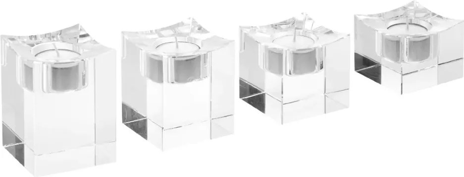 Set de 4 suporturi pentru lumanari Giancarlo low