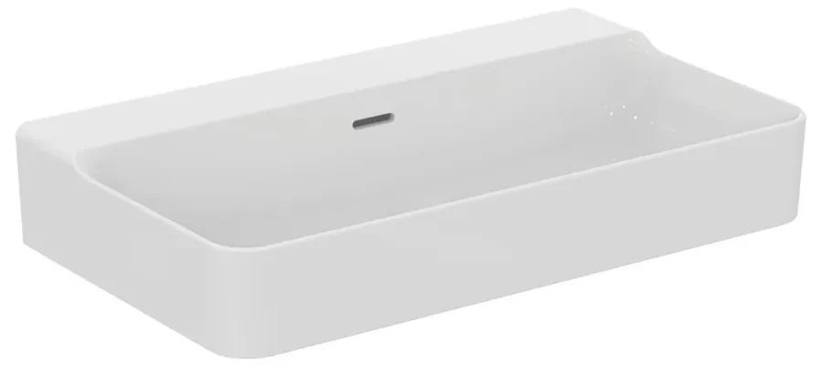 Lavoar suspendat Ideal Standard Atelier Conca 80 cm alb lucios cu orificiu preaplin
