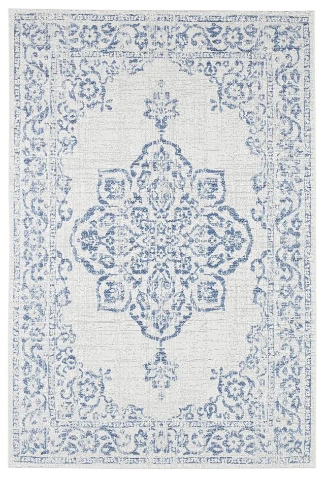 Covor de exterior NORTHRUGS Tilos, 160 x 230 cm, albastru - crem