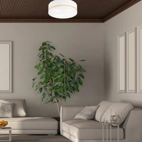 Plafonieră SIRJA STRIPE 4xE27/15W/230V d. 45 cm alb