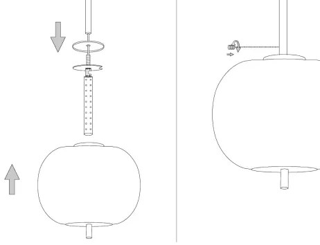 Ideal Lux - Abajur de schimb pentru candelabru UMILE, Ø 30 cm, alb