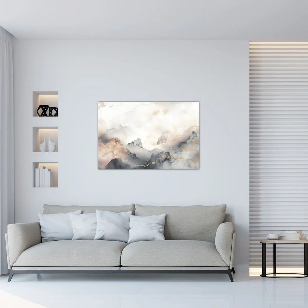 Tablou - Munte abstracție cu textura de marmură (90x60 cm)