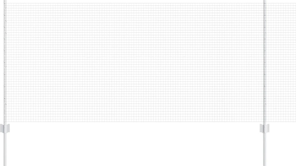 vidaXL Gard cu Stâlp Argintiu 1 x 25 m Oțel