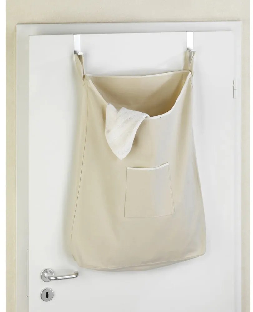 Coș de rufe suspendat Door Laundry, bej, 65 l