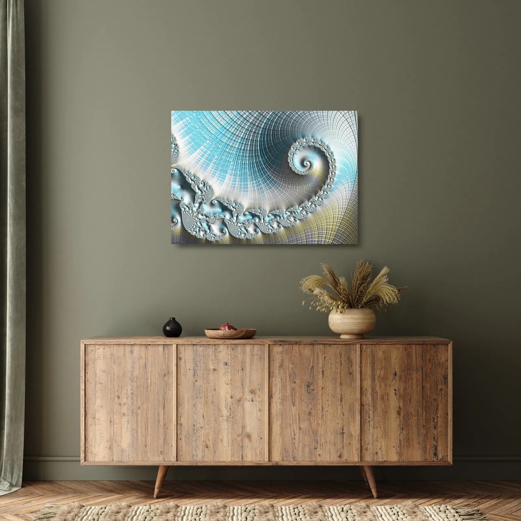 Tablou pe sticlă - Spirale texturate (70x50 cm)