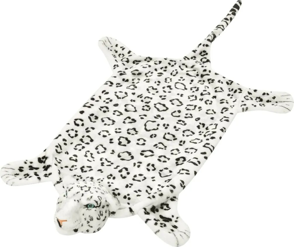 vidaXL Covor cu model leopard 139 cm Pluș Alb