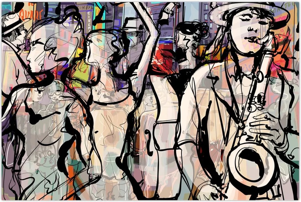 Tablou - Seara de jazz (90x60 cm)