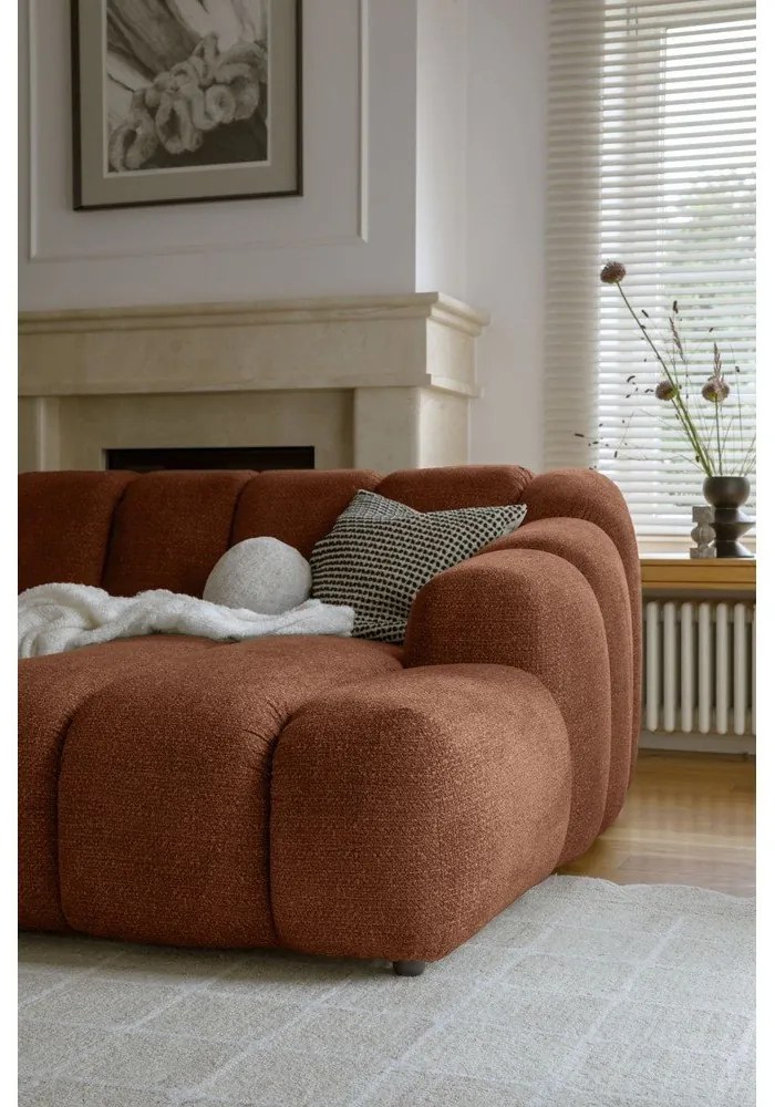 Colțar teracotă (cu colț pe partea dreaptă/cu șezlong) Shell – Miuform