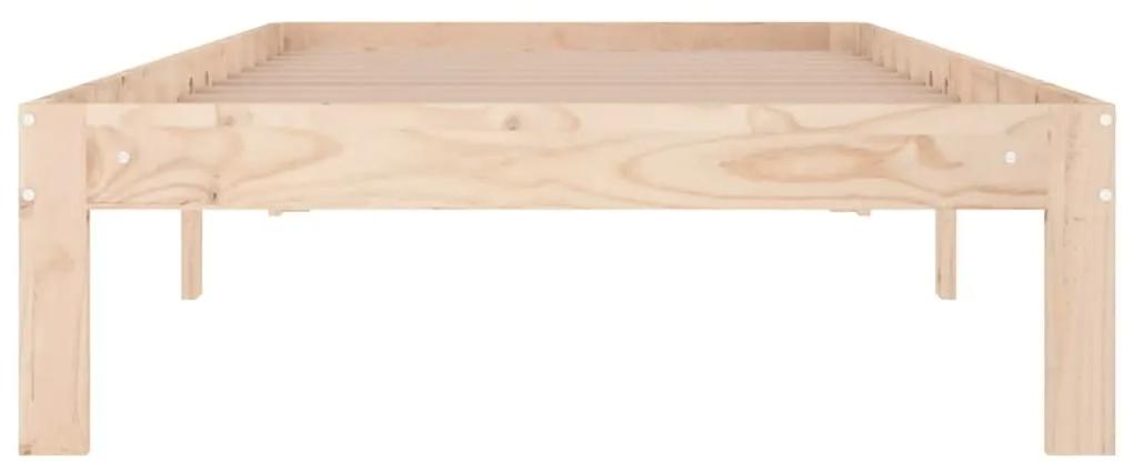 Cadru de pat Single 3FT, 90x190 cm, lemn masiv Maro, 90 x 190 cm