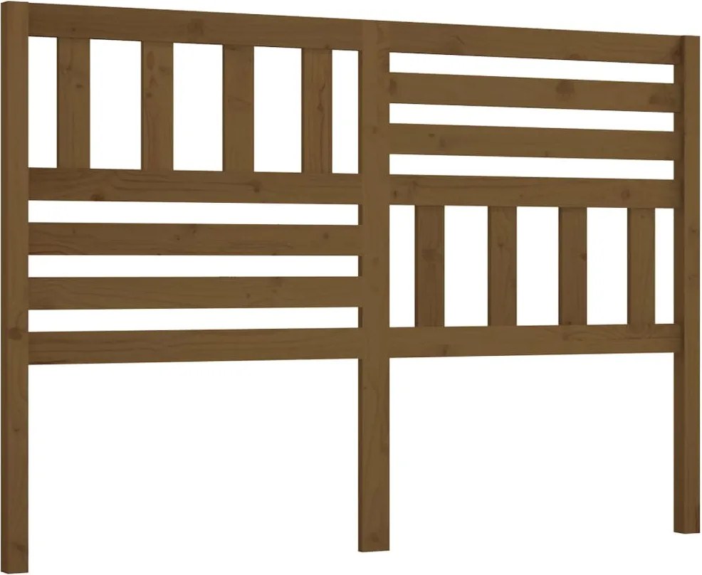 vidaXL Tăblie de pat, maro miere, 156x4x100 cm, lemn masiv de pin