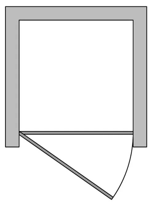 Usa dus batanta sticla 100x190 cm cu cadru metalic Sanswiss, Ocelia 1000x1900 mm