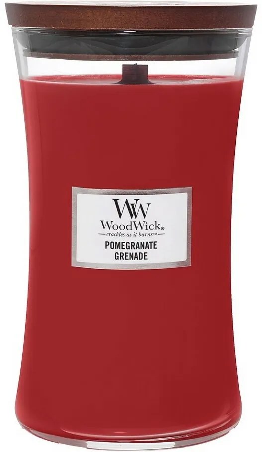 Lumânare parfumată vază mare WoodWick Pomegranate,609 g