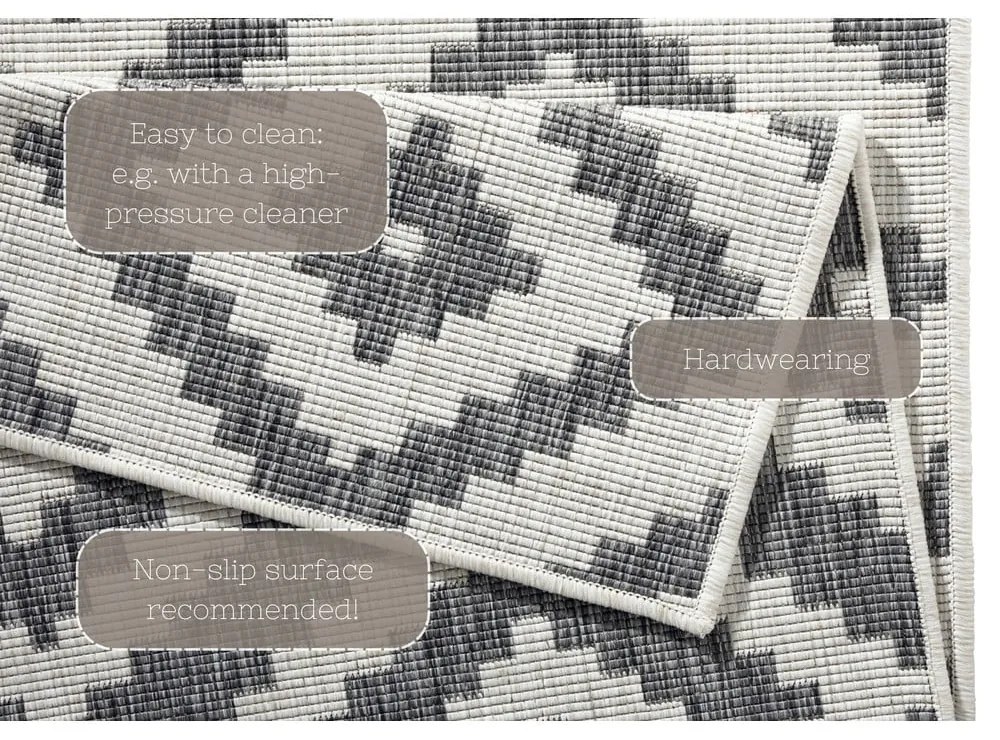 Covor adecvat pentru exterior NORTHRUGS Malta, 120 x 170 cm, grii