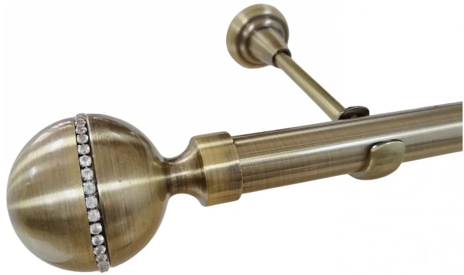 Galerie fara inele KALISTO CRYSTAL /25 - aur antic (Alege marime: 120 cm)