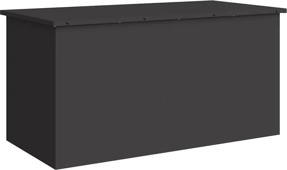 vidaXL Cutie de depozitare exterioară Negru 100 x 50,5 x 50 cm Oțel