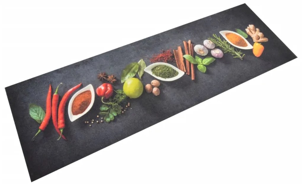 vidaXL Covor de bucătărie lavabil Spices, 60x180cm, catifea