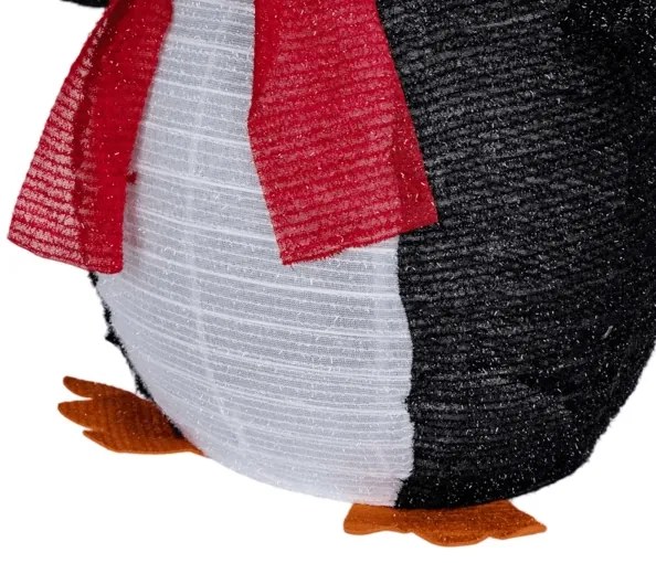 Aigostar - Pinguin luminos de Crăciun pentru exterior, 50 LED, alimentare 3x AA, IP44