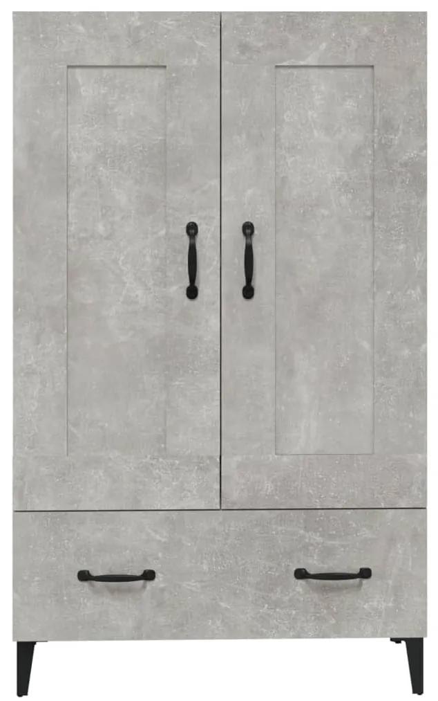 Dulap inalt, gri beton, 70x31x115 cm, lemn compozit 1, Gri beton