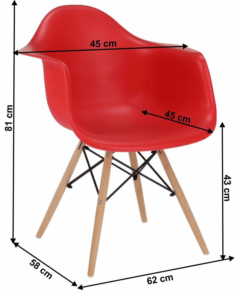 Scaun de sufragerie Damiron PC-019 (roșu). 788167