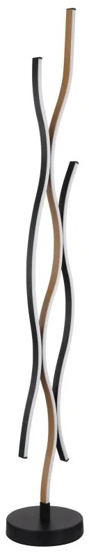 Lampadar LED, lampa de podea design modern Geronimo negru, maro