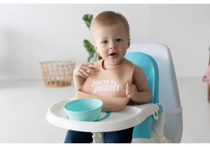 Set bavete din silicon Peach - Pearhead