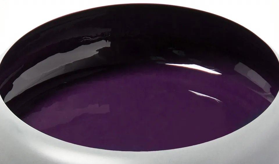 Masuta de cafea rotunda din metal Coast 39x39x41 gri/mov