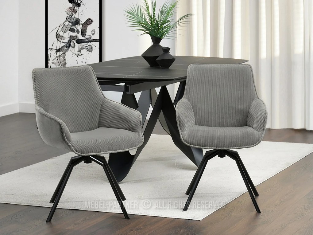 Scaun Liam (gri + negru). Promo -22%. 1111111